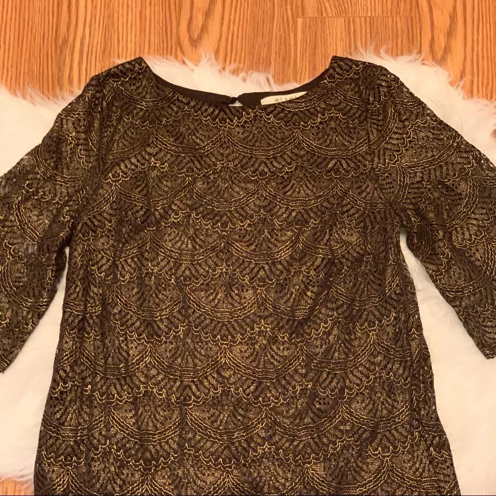 Miami Lace Overlay Metallic Dress - Picture 3 of 13